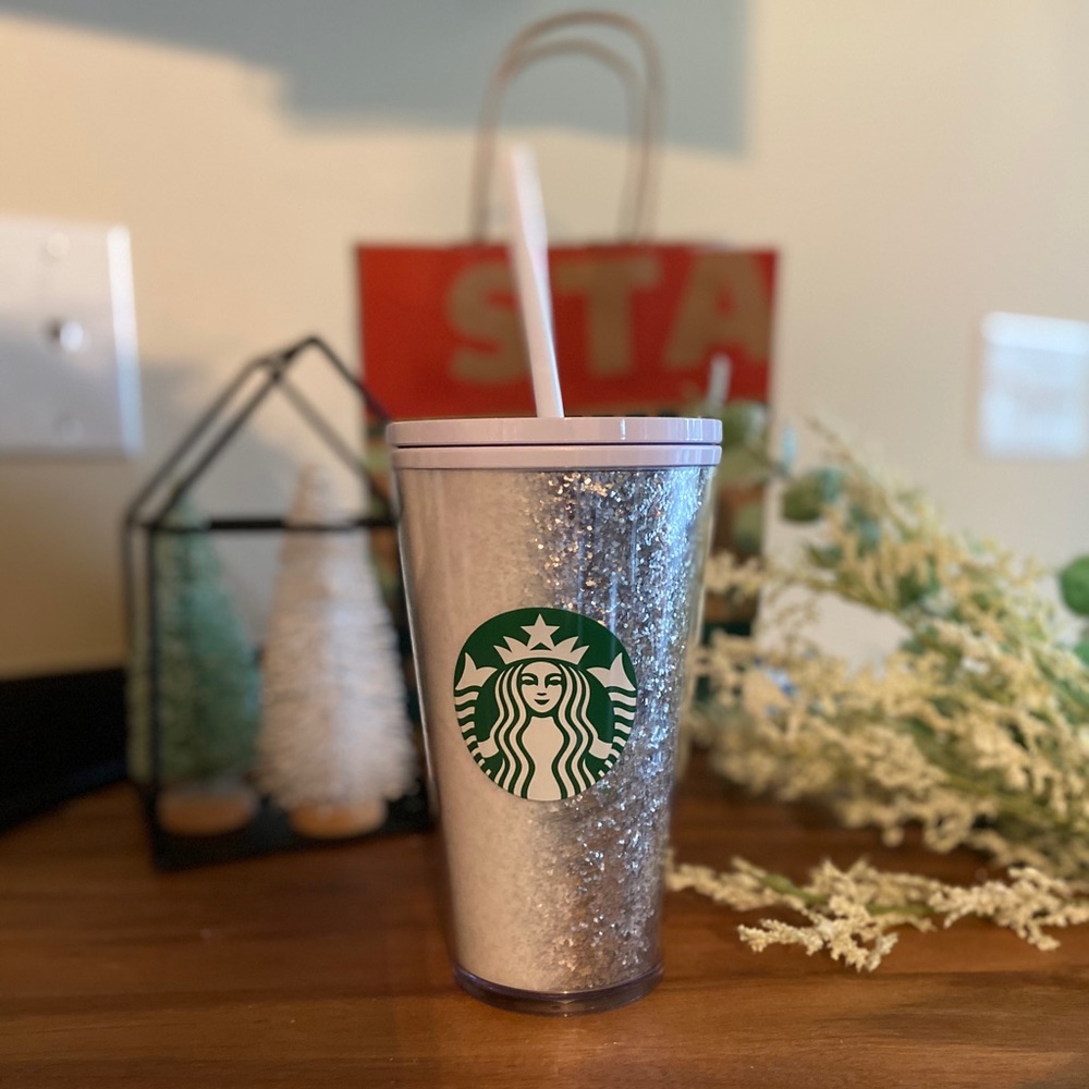 Starbucks Glitter Straw Tumbler Holiday 2020